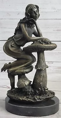 Modern Abstract BRONZE Figural NYMPH MUSHROOM SCULPTURE Signed J Mavchi • $249