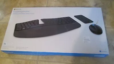 Microsoft Sculpt Ergonomic Desktop W/ Keyboard Mouse Number Pad( NOUSB Dongle) • $69.22