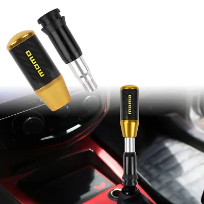 Universal MOMO Gold Carbon Fiber Automatic Gear Shift Knob Shifter Lever Head • $21.88