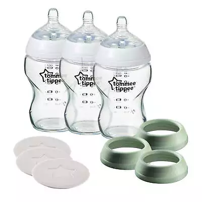 TommeeTippeeCloser ToNature3 In1Convertible Glass Baby Bottles Anti-Colic Valve • $31.88