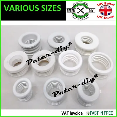 £2.97 • Buy Rubber Seal REDUCER Plumbing Waste Pipe White Various Sizes PUSH FIT Coupler