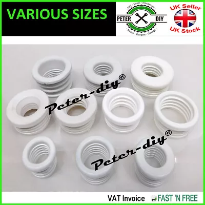 Rubber Seal REDUCER Plumbing Waste Pipe White Various Sizes PUSH FIT Coupler • £2.97