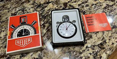 Vintage Fisher Heuer Timer Stopwatch Pocket Working Box No. 14-647-10 • $84.99