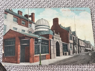 £2 • Buy Early Postcard Northwich Free Library Cheshire To Rainow Bollington Macclesfield