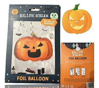 Happy Halloween Pumpkin Foil Balloons Decoration Trick Or Treat Spooky BOO Party • $3.55