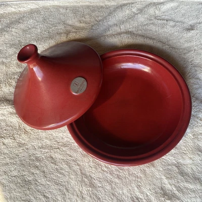 $89.95 • Buy Emile Henry France 2.1qt Moroccan Tagine 55.25 Red Ceramic France Oven Safe 2ppl
