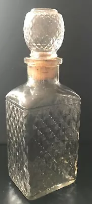 Vintage Clear Glass Whiskey Decanter • $14.99