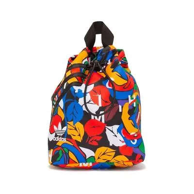 Adidas X Rich Mnisi Patterned Drawstring Backpack Women’s Black Bag #057 • $51.20