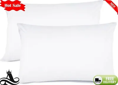 £8.89 • Buy Luxury 2x Pillowcase Egyptian Cotton Soft Extra Large Fit Pillow Box White 50x75
