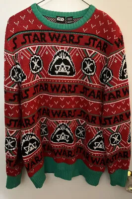 $19.95 • Buy Star Wars Christmas Ugly Sweater Sz M Mens Vader Red Green Gift Holiday