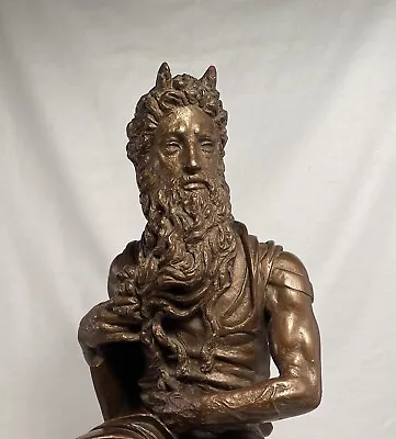 Vtg 1965 Austin Productions Michelangelo Moses Commandments Statue Plaster • $99.99