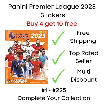 £1.35 • Buy Panini Premier League 2023 Football Stickers #1 - #225 Buy 4 Get 10 Free