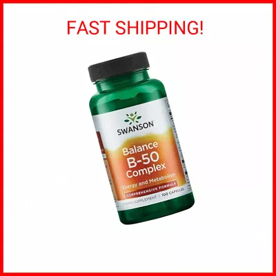 Swanson B-50 Complex - Vitamin Supplement Promoting Energy & Metabolism Support  • $17.21