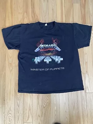 Metallica Anvil Shirt Black Master Of Puppets Crew Neck Concert Xl Grunge • $45