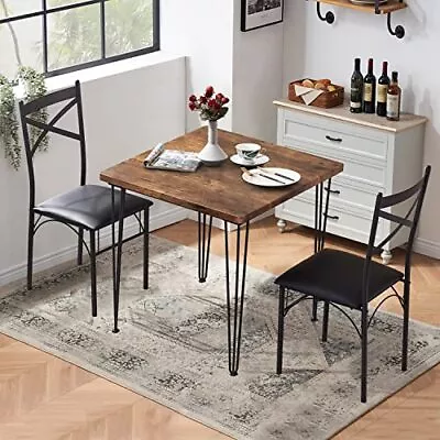 VECELO 3-Piece Dining Room Kitchen Table And Pu  Assorted Colors  Sizes  • $182.53