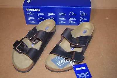 Birkenstock Arizona Bs Mens Habana Brown Oiled Leather Normal Fit Sandals • $69.99