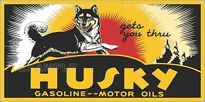 Husky Gasoline Gas Station Pumps Vintage Old Sign Remake Aluminum Size Options • $120.95