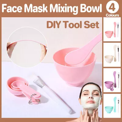 6pcs/set DIY Face Mask Spatula Brush SPA Mixing Bowl Facial Measuring Spoon Tool • $10.15