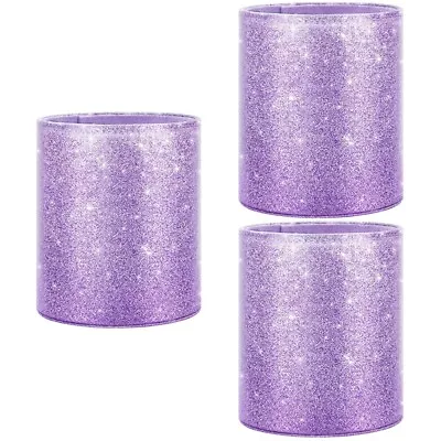  Set Of 3 Pencil Cup Pot Kids Storage Bin Office Cylinder Desktop • £19.75