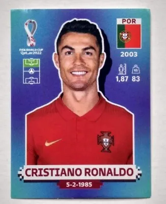 Cristiano Ronaldo Panini World Cup Qatar 2022 Stickers Por18 Por 18 Portugal • £4.95