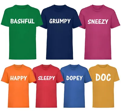 £8.99 • Buy World Book Day Seven 7 Dwarfs T-Shirt, Happy Funny Printed Adults Unisex Tops