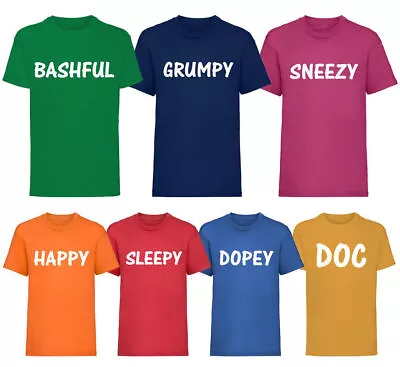 £9.99 • Buy World Book Day Seven 7 Dwarfs T-Shirt, Happy Funny Printed Adults Unisex Tops