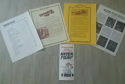 Vintage GOLD VAC Prospector Floating Dredge Paperwork/Brochures/$ List Etc..... • $5.99