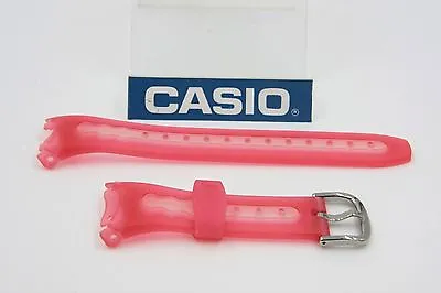 Original Casio Baby-G Watch Band BG-163-4V Dark Red & Clear Pink Rubber BG-163 • $42.72