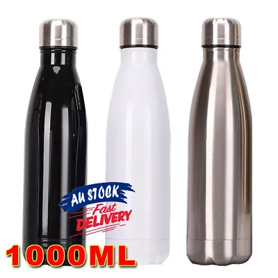 $24.39 • Buy 1L Flask Drink Cup Water Bottle Stainless Steel Vacuum Insulated Thermos ACB#