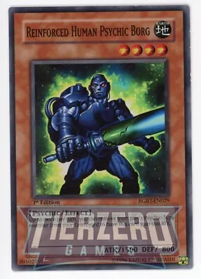 Yugioh RGBT-EN029 Reinforced Human Psychic Borg Super Rare 1st Edition LP • £2.24