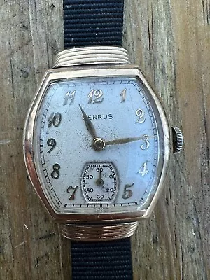 Vintage Benrus Gold Tone Mens Wrist Watch With Subdial Running Condition • $4.99