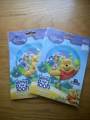 2 Pack Winnie The Pooh & Friends Happy Birthday Round Foil Mylar Balloon 18” • $10