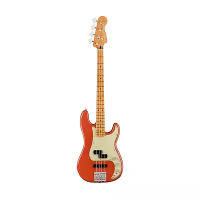 Fender Player Plus Active Precision Bass Guitar Maple FB Fiesta Red • $2345