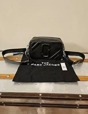 Marc Jacobs The Moto Shot 21 Black Leather Crossbody Camera Bag NWT & DUSTBAG • $249