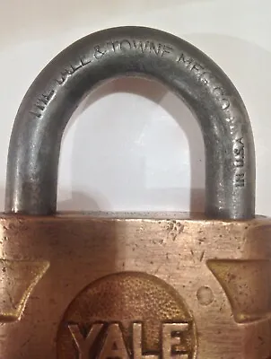 Vintage Yale & Towne Brass Padlock W/ Three Working Keys Nice Lock • $100