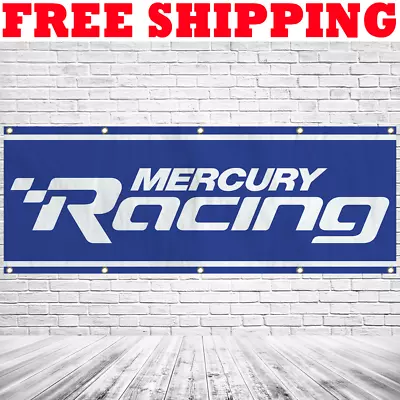 Mercury Racing Banner Flag 3x8Ft Shop Store Workshop Decor Garage Man Cave • $29.95