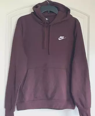 Nike Men's Sportswear Club Hoodie S Night Maroon JL1523 • $25.99