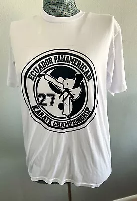 Ecuador Panamerican Karate Championship T Shirt Large XXVII Guayaquil 2016 • $19.99