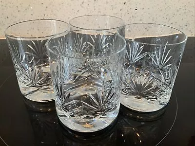 Edinburgh Crystal Skye Dimple Old Fashioned Whisky Whiskey Glasses Tumblers X 4 • £19.99
