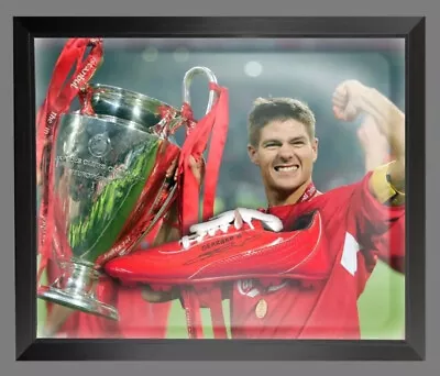 £165 • Buy Steven Gerrard Hand Signed Red Custom Made Football Boot In A Dome Frame £165