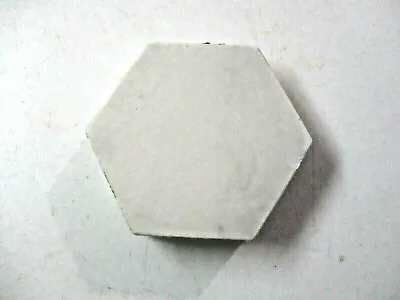A.E Tile Co. USA 2-1/32  Hexagon 6 Sided Matte Off White 1 Floor Tile Antique • $34.90