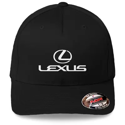 Lexus Car Auto Logo Black Hat Flexfit Baseball Cap Printed Emblem S/M And L/XL • $22.99