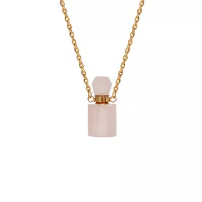 $6.53 • Buy Natural Quartz Crystal Perfume Bottles Pendant Healing Gemstone Necklace Decor