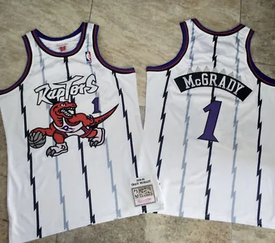 Toronto Raptors Tracy McGrady White Vintage Throwback #1 Jersey • $49.97