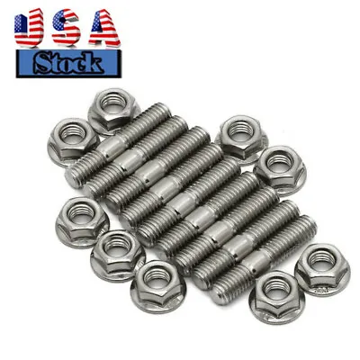 9X Stainless Exhaust Manifold Stud For Honda Acura B/D Series Civic Integra B18 • $12.99