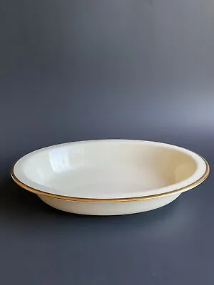 LENOX Mansfield China Ivory Oval Vegetable Bowl Gold Trim 9 3/4”L • $30