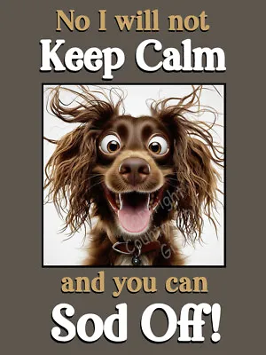 Cocker Sprocker Springer Spaniel Dog Funny Flexible Fridge Magnet Keep Calm Gift • £4.95