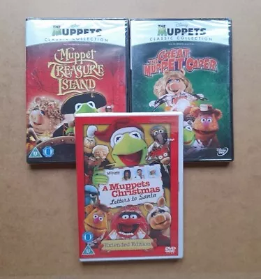 The Muppets - Treasure Island / Great Caper / Christmas Letters - New DVD Bundle • £6.99