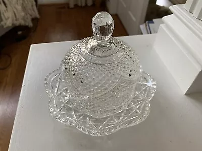 Vintage Avon Domed Lid Crystal Covered Butter Dish Made  By Fostoria • $10