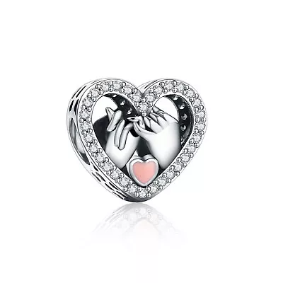 Silver Pandora Style Charm In A Friendship Design - Fits Popular Bracelets • £20.59